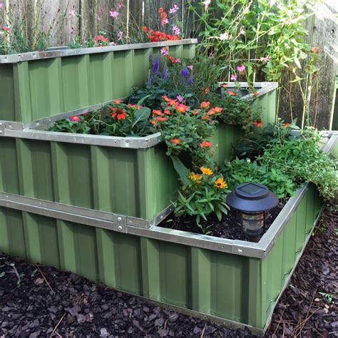 garden box metal|galvanized steel raised garden bed.